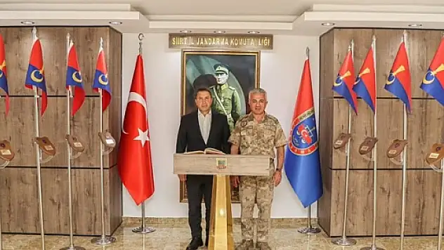 Siirt TSO Başkanı Güven Kuzu'dan Jandarma Alay Komutanı Uğur Özmen'e Hayırlı Olsun Ziyareti