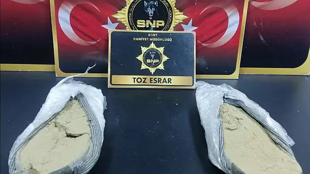 Siirt'te Ayakkabı Tabanına Gizlenmiş Toz Esrar Maddesi Ele Geçirildi