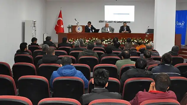 SİİRT'TE DEVLET DESTEKLERİ VE TEŞVİKLERİ HAKKINDA ESNAF İLE SANAYİCİLER BİLGİLENDİRİLDİ