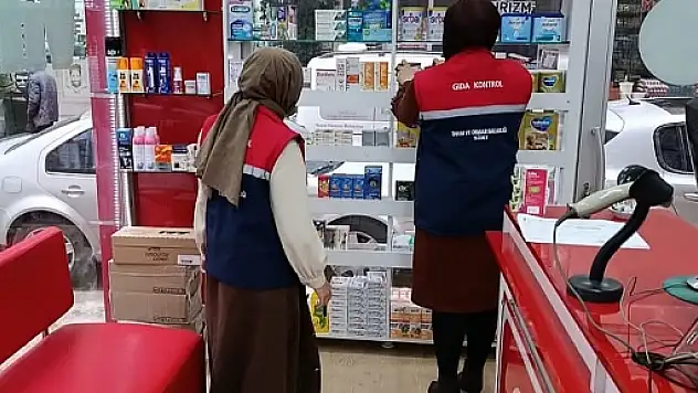 Siirt'te Gıda Kontrol Ekiplerinden Eczanelere Denetim