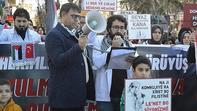 Siirt'te Hekimler ve Sağlık Çalışanları, Gazze İçin 'Sessiz Yürüyüş' Yaptı