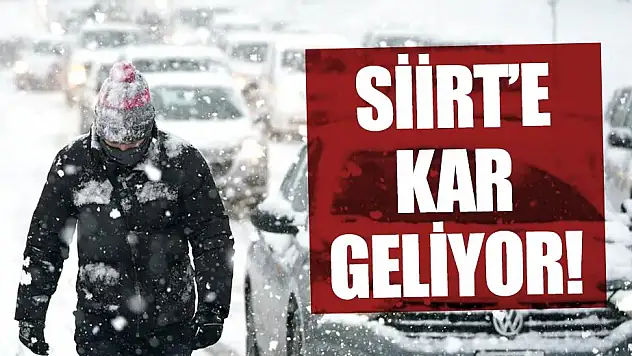 Siirt'te Kar Yağacak!