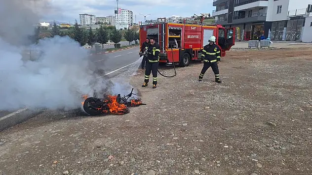 Siirt'te Motosiklet Yangını