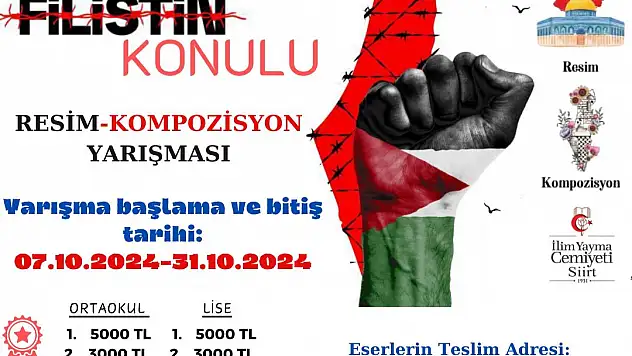 Siirt'te 'Yüreğimdeki Filistin' Yarışması!