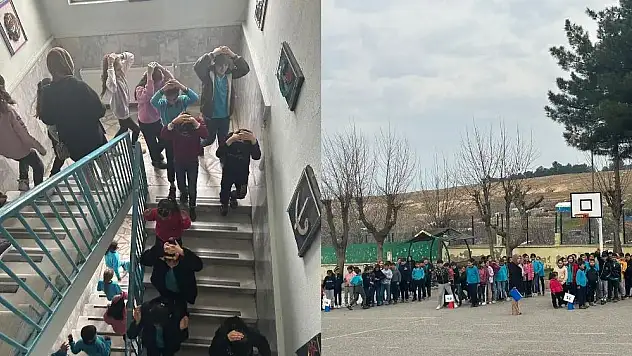 Siirt'teki Okullarda Deprem Tatbikatı