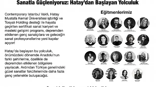 Tosyalı'dan Deprem Bölgesi Hatay'da Genç Sanatçılara Anlamlı Destek