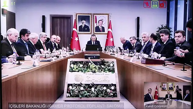 Vali Dr. Kızılkaya, İçişleri Bakanının Videolu Konferansına Katıldı