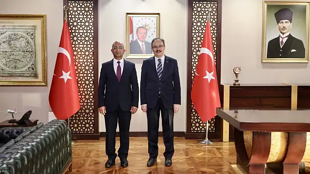 Vali Dr.Kızılkaya, Tarım ve Orman İl Müdürü Mustafa Şanverdi'yi Kabul Etti