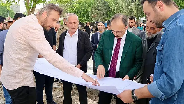 Vali Kızılkaya, Veysel Karani'deki Çalışmaları Denetledi