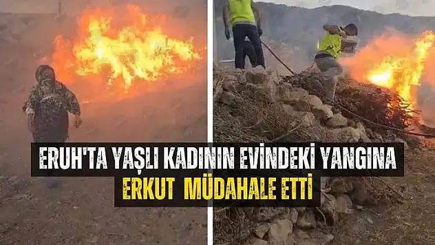 Yaşlı Kadının Evindeki Yangına (ERKUT) Müdahale Etti