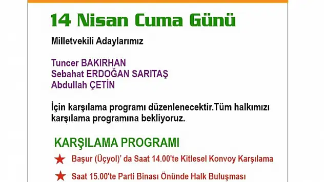 YEŞİL SOL PARTİ ADAYLARI CUMA GÜNÜ SİİRT'TE OLACAKLAR