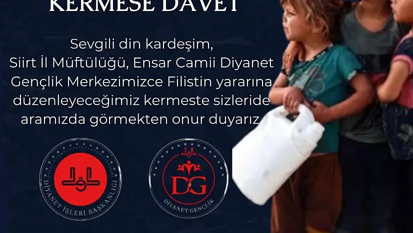 Siirt'te Filistin'e Bir Destekte Ensar Camiinden