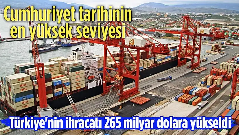 Türkiye'nin İhracatı 265 Milyar Dolara Yükseldi