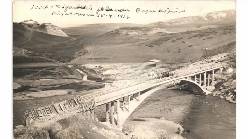 90 Yıllık Tarih Gün Yüzüne Çıktı: Başur Köprüsü'nün İnşaat Fotoğrafı Bulundu