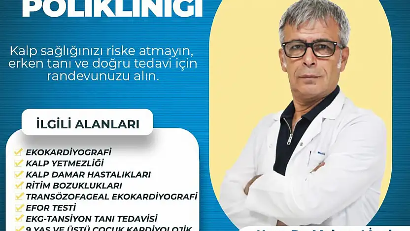 Özel Siirt Hayat Hastanesi'nden Önemli Hizmet! Kardiyoloji Polikliniği Hizmete Giriyor