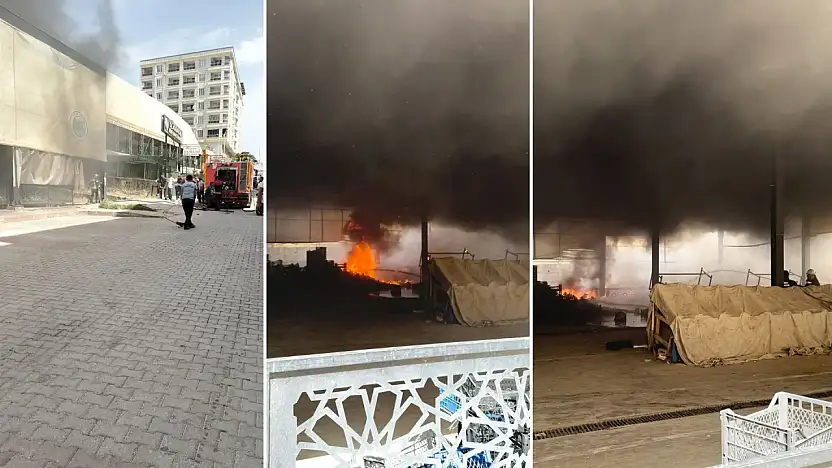 Siirt Bahçelievler Semt Pazarı'nda Yangın: Pazarcının Boş Kasaları Yandı
