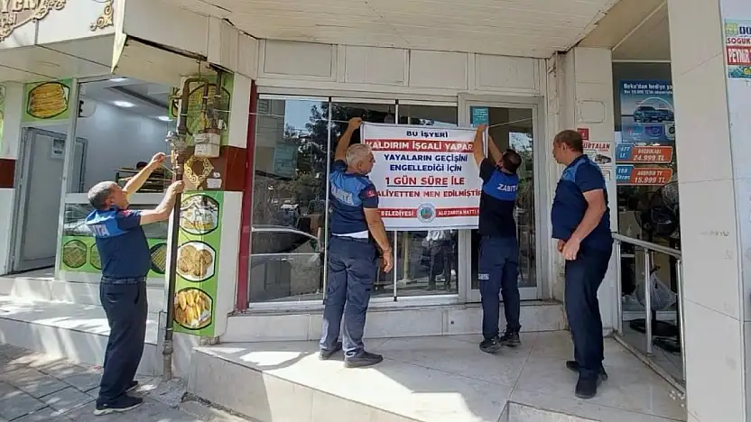 Siirt'te Kaldırım İşgali Yapan İş Yerine 1 Günlük Kapatma Cezası
