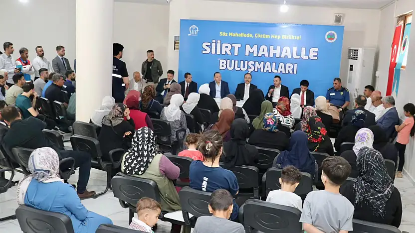 Siirt'te Mahalle Buluşmaları Devam Ediyor: Vali Kızılkaya, Batı ve Karakol Mahallelerini Ziyaret Etti
