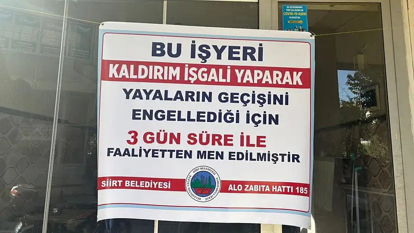 Siirt'te Zabıta Denetimleri: İki İşletmeye Geçici Kapatma Cezası