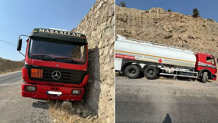 Şirvan'da Uçuruma Sürüklenen Tankeri Duvara Sürterek Durdurdu: Facia Eşiğinden Dönüldü